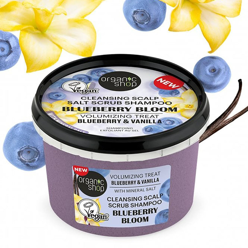 Blueberry Bloom | Cleansing Scalp Salt Scrub Shampoo - mypure.co.uk