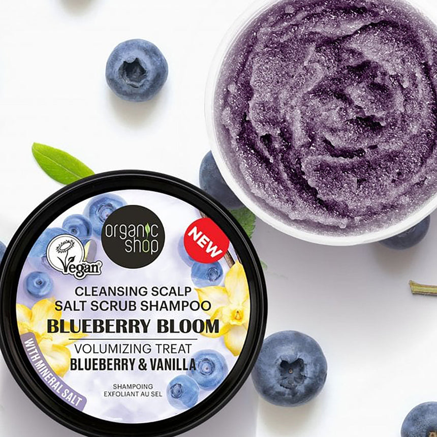 Blueberry Bloom | Cleansing Scalp Salt Scrub Shampoo - mypure.co.uk