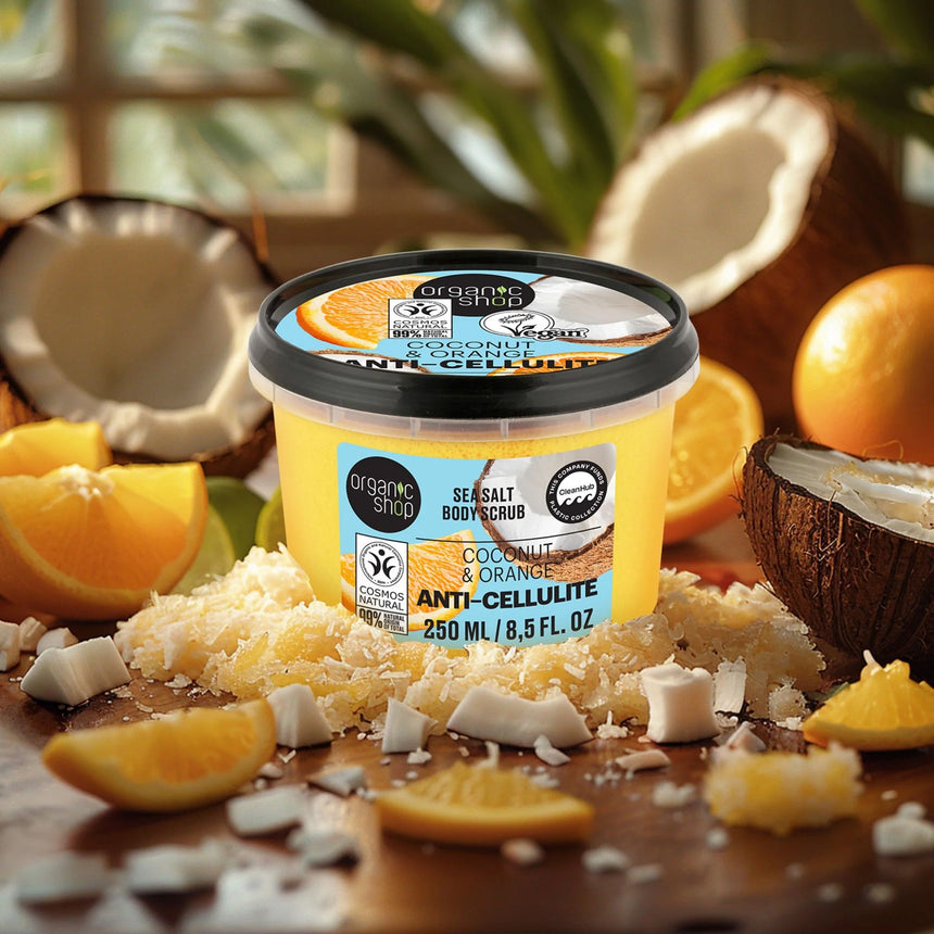 Body Scrub | Anti - Cellulite Coconut & Orange - mypure.co.uk