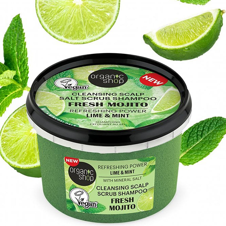 Fresh Mojito | Cleansing Scalp Salt Scrub Shampoo - mypure.co.uk