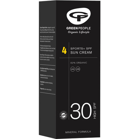 Green People for Men | No. 4 Sports+ SPF30 Sun Cream - Free with £60 Spend - mypure.co.uk