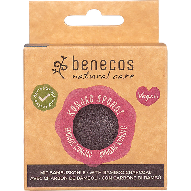 Konjac Sponge | Black Bamboo for Oily Skin - mypure.co.uk