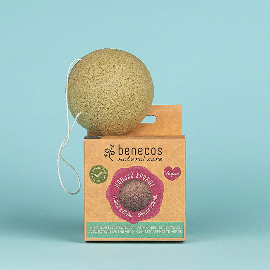 Konjac Sponge | Green Tea for Combination/Dry Skin - mypure.co.uk