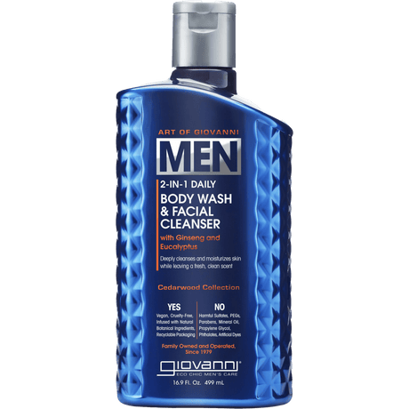 Men 2 in 1 Daily Body Wash and Facial Cleanser - mypure.co.uk