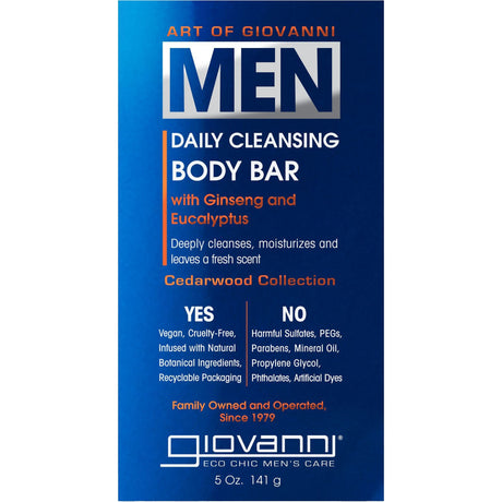 Men Daily Cleansing Body Bar - mypure.co.uk