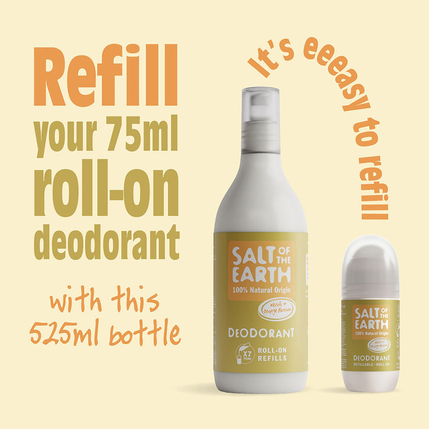 Natural Deodorant Refillable Roll - On | Neroli & Orange - mypure.co.uk