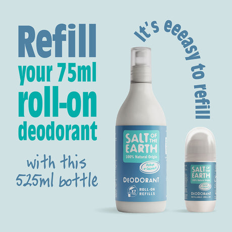 Natural Deodorant Refillable Roll - On | Ocean & Coconut - mypure.co.uk