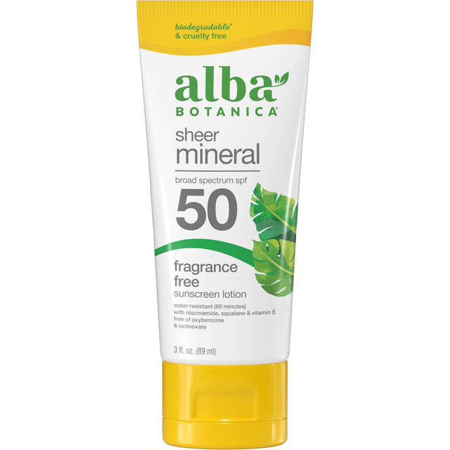 Sheer Mineral SPF 50 Sunscreen Lotion | Fragrance Free - mypure.co.uk