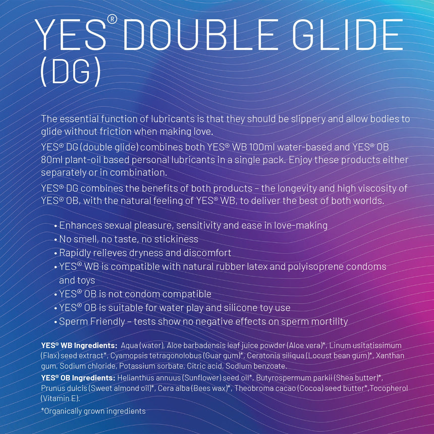 YES® Double Glide | Lubricant Combo Set - Worth £24 - mypure.co.uk