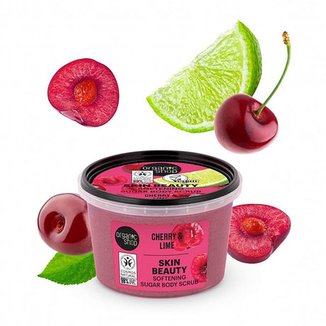 Body Scrub | Skin Beauty Softening, Cherry & Lime - mypure.co.uk