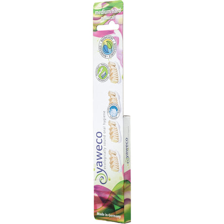 Natural Bristle Toothbrush Replacement Heads Medium/Hard - mypure.co.uk