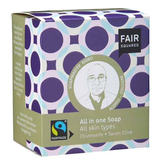 Olive All in One Soap with Cotton Soap Bag - For All Skin Types - mypure.co.uk