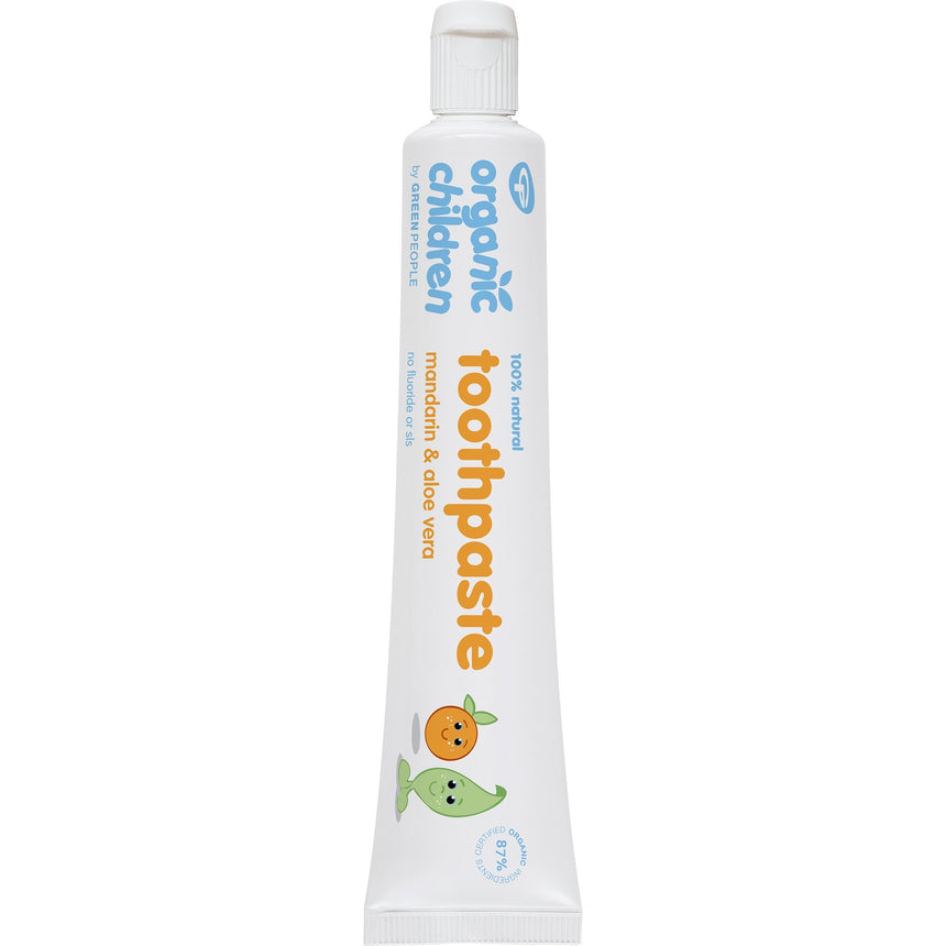 Organic Children Mandarin & Aloe Vera Toothpaste (no fluoride) - mypure.co.uk