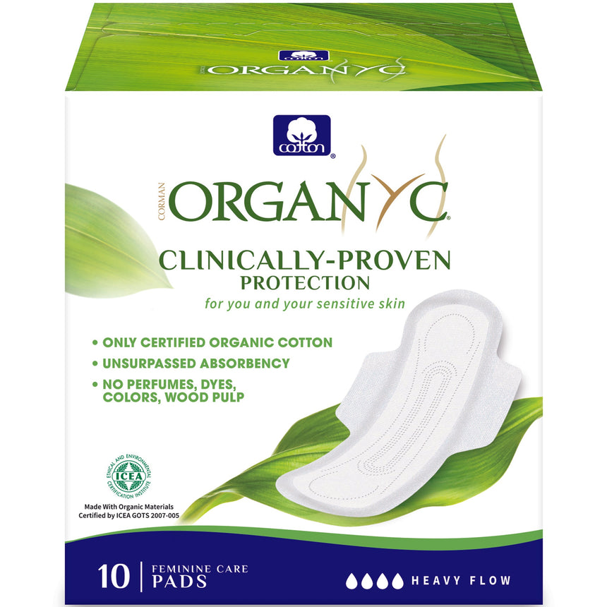 Organic Cotton Sanitary Pads Folded Heavy Flow - mypure.co.uk