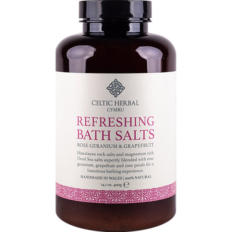 Refreshing Bath Salts with Rose Geranium & Grapefruit - mypure.co.uk