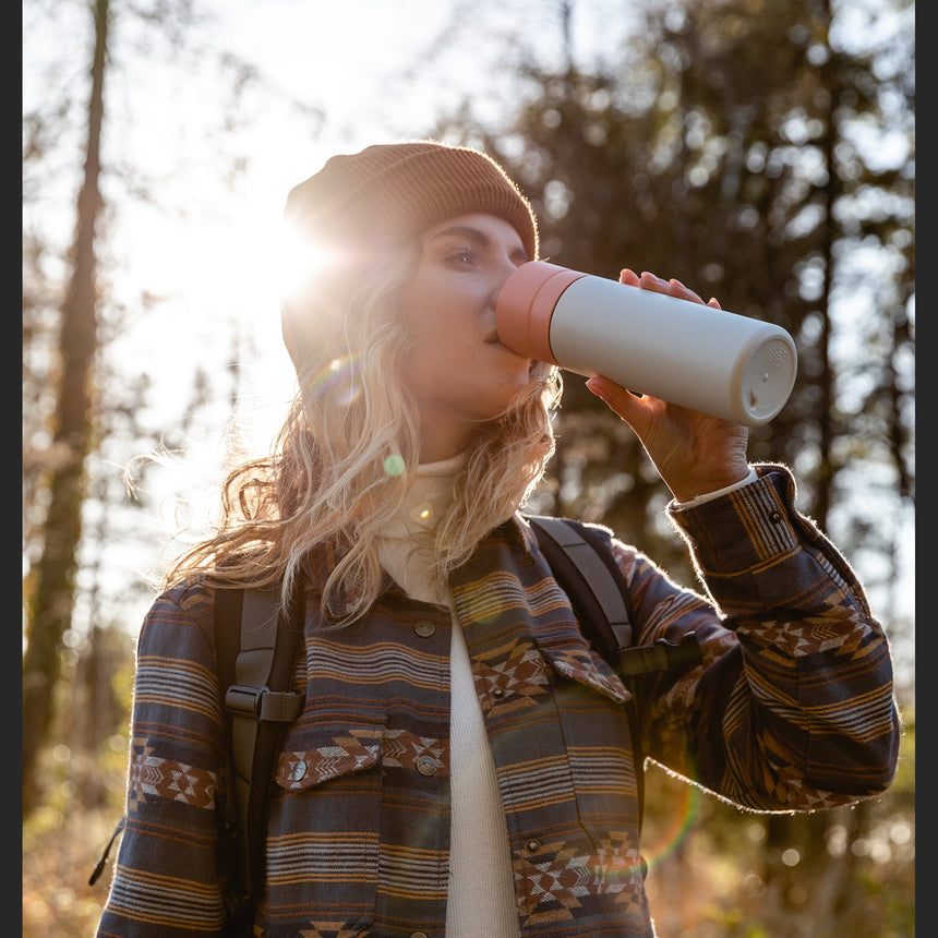 Reusable Water Bottle - Chalk & Purple 12oz - mypure.co.uk