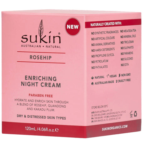 Rosehip Enriched Night Cream - mypure.co.uk