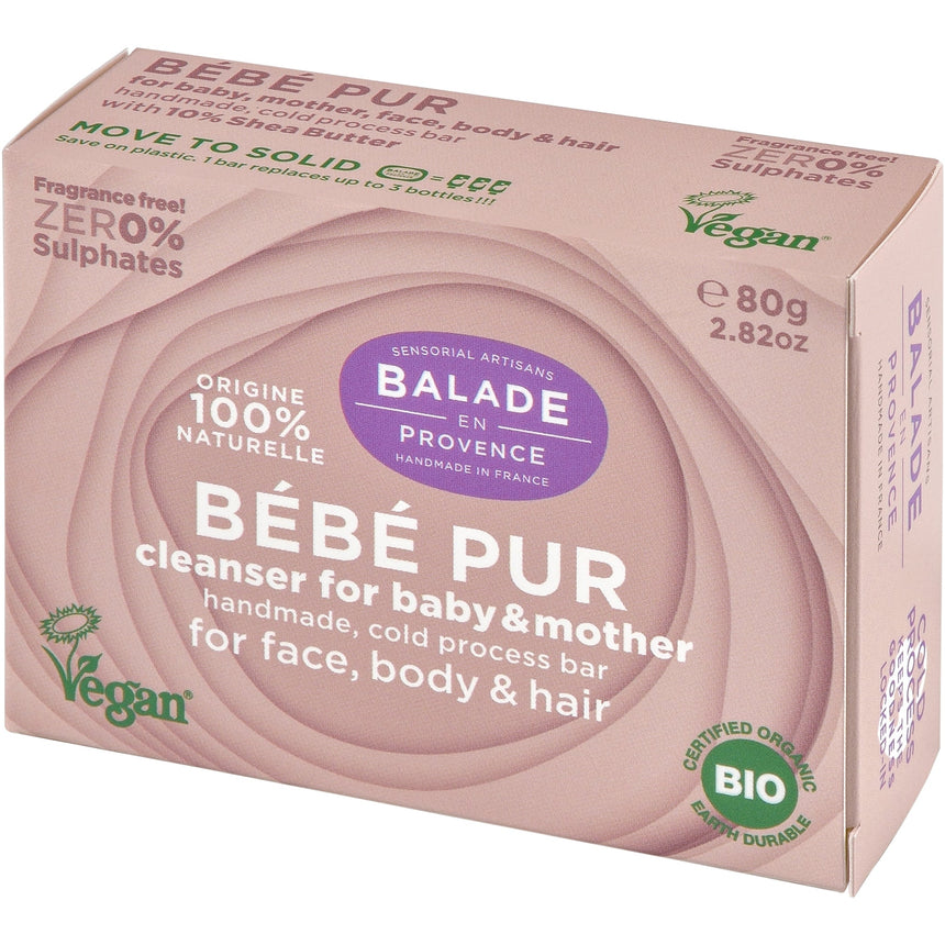 Solid Bebe Pur Cleansing Bar | For Mum & Baby - mypure.co.uk