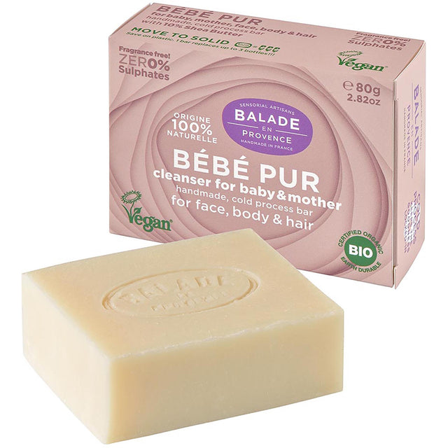 Solid Bebe Pur Cleansing Bar | For Mum & Baby - mypure.co.uk