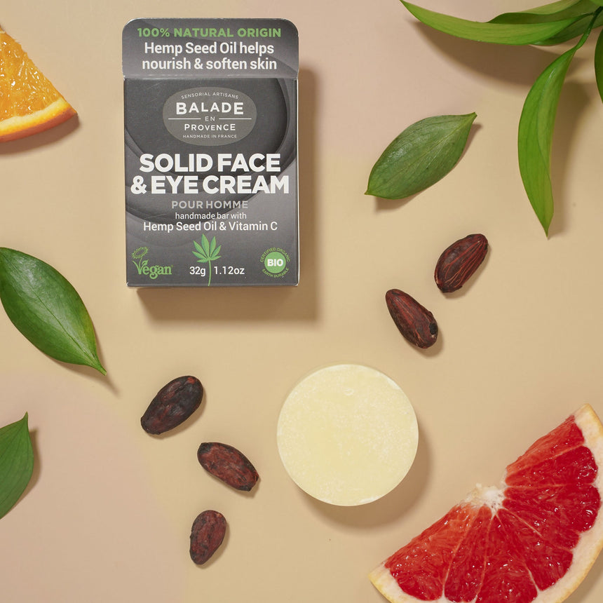 Solid Face & Eye Cream Bar | For Men - mypure.co.uk